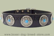 Leather Designer dog collar for BOXER Leather Designer dog collar for BOXER