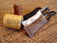 Dog bite tug made of leather with handle Dog bite tug made of leather with handle